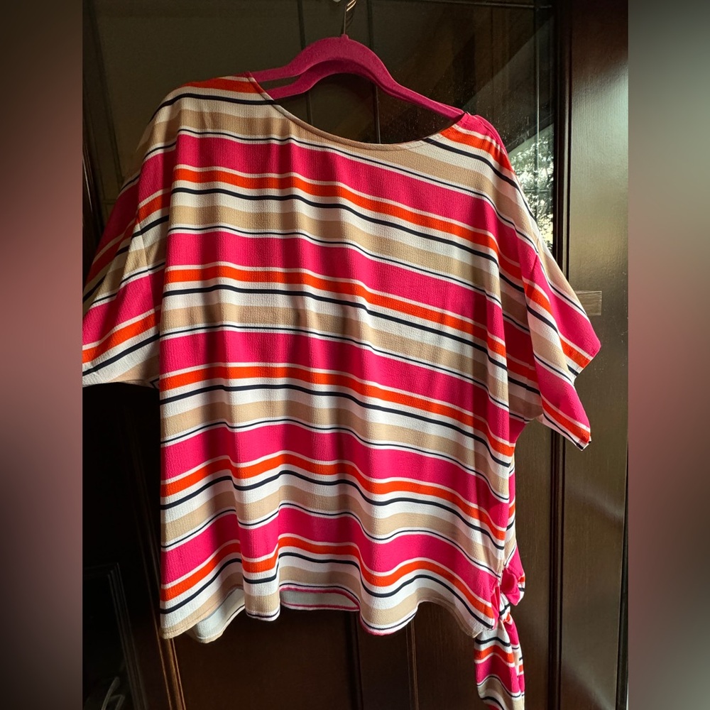 Michael Kors Plus Size Striped Blouse * final price drop